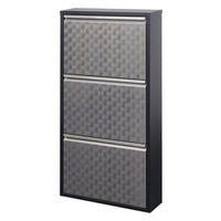 Schuhkipper Clip silber lackiert Optik anthrazit B/H/T: ca. 50x105x13,5 cm Clip - anthrazit/silber (50,00/105,00/13,50cm)