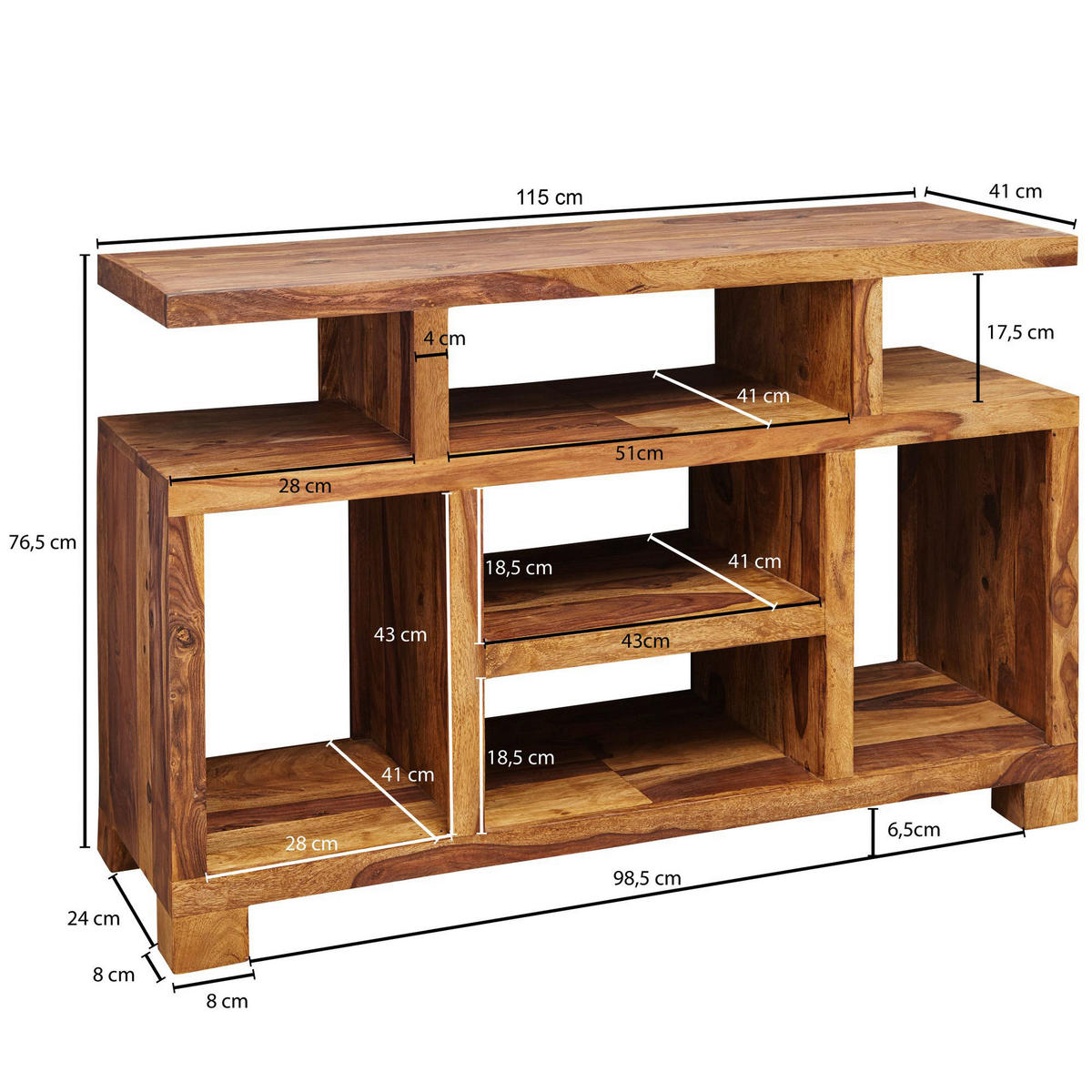 Sideboard natur B/H/T: ca. 115x76x40 cm Sideboard - natur (115,00/76,00/40,00cm) - Wohnling