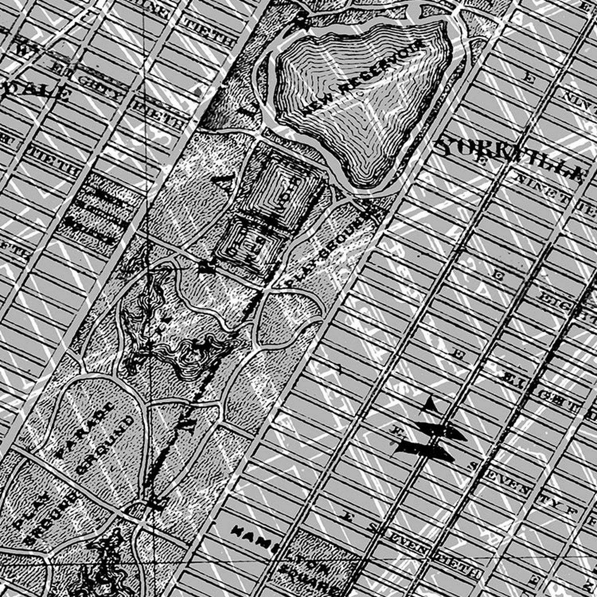 Komar Fototapete Map D: ca. 125 cm Map - (125,00cm) - Komar