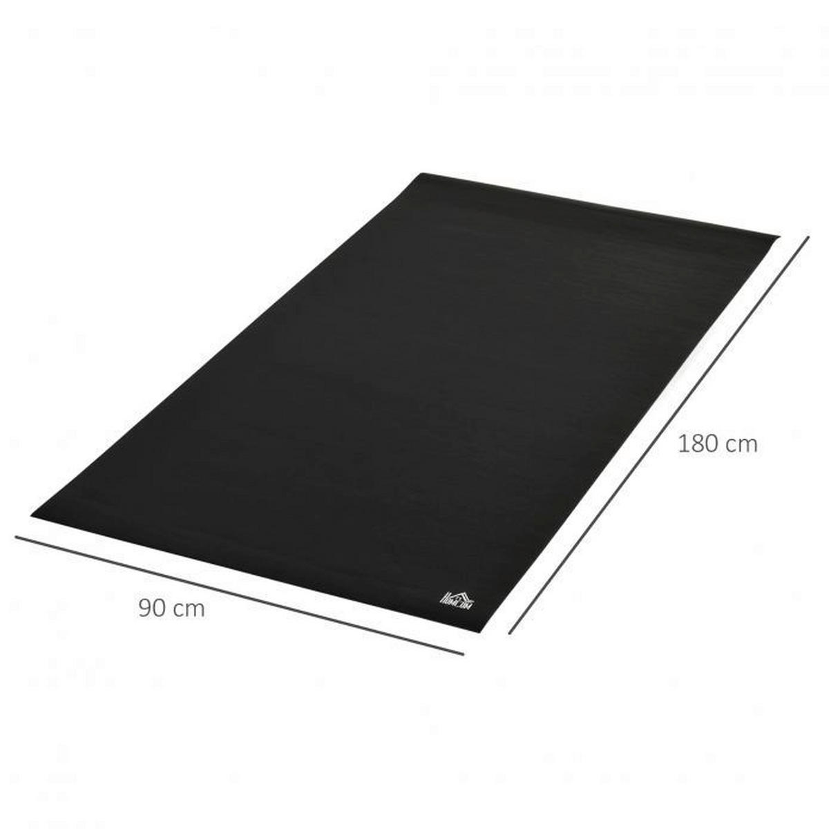 HOMCOM Fitnessmatte schwarz PVC B/H/L: ca. 90x6x180 cm Fitnessmatte - schwarz (180,00/90,00/6,00cm) - HOMCOM