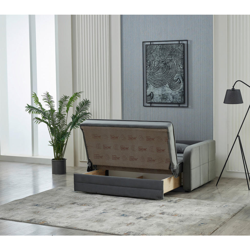 Thumbnail - Schlafsofa Moleron grau B/H/T: ca. 171x94x111 cm