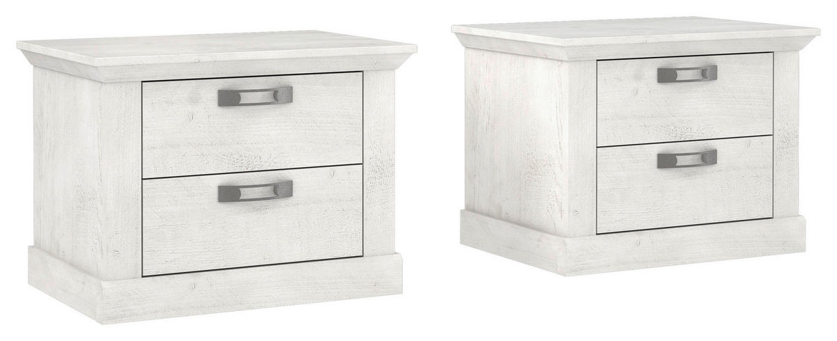 Nachtkonsole  weiß Pinie Nachbildung B/H/T: ca. 65,5x47,8x44,9 cm Kashmir_Nachtkonsole - weiß (65,50/47,80/44,90cm)