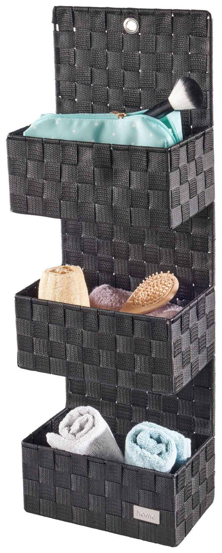 POCOline Wandkorb schwarz Nylon B/H/L: ca. 25x75x15 cm Wandkorb schwarz - schwarz (15,00/25,00/75,00cm) - POCOline