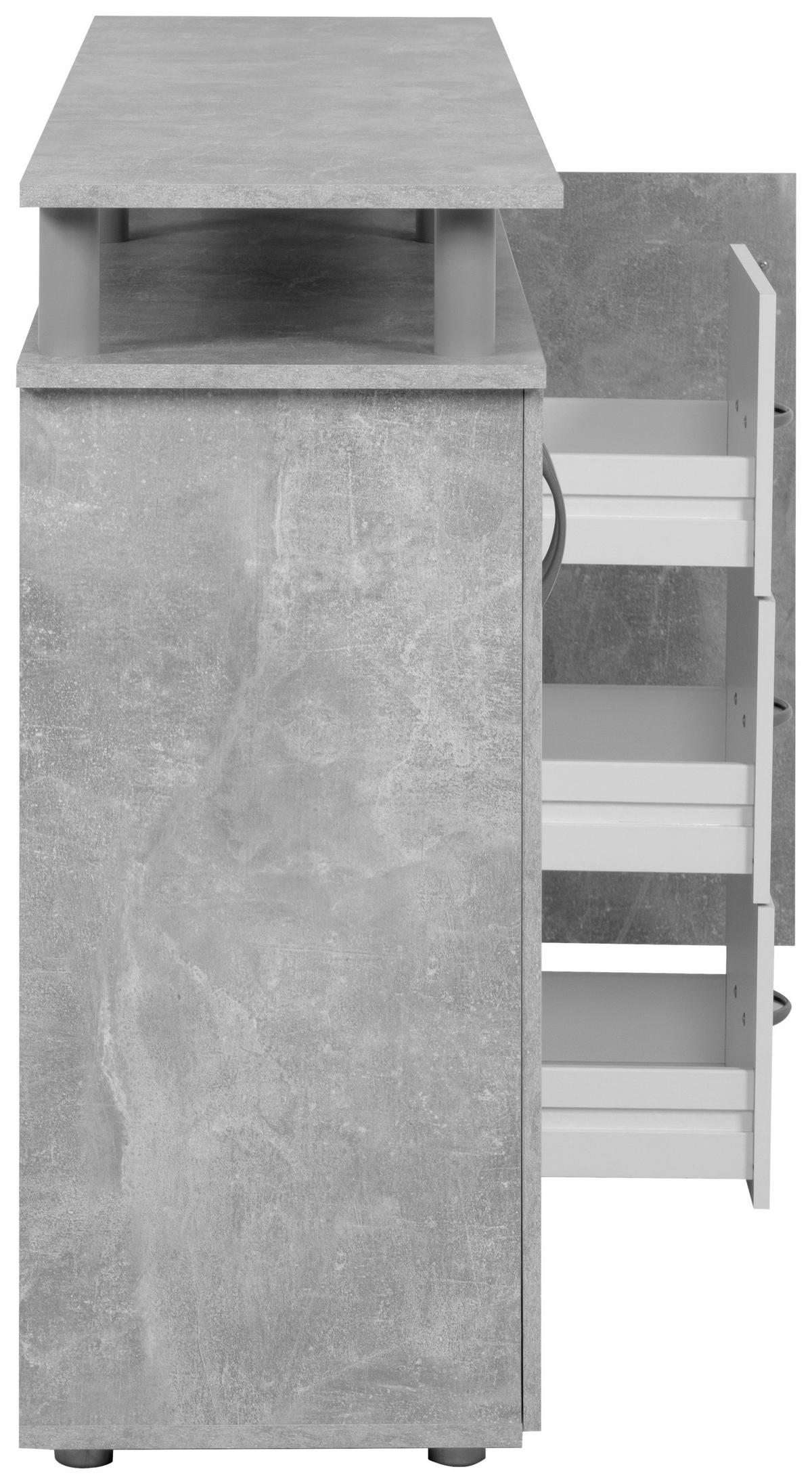 Megakommode Nevada Beton Optik B/H/T: ca. 155x84x35 cm Nevada - Beton (155,00/84,00/35,00cm)