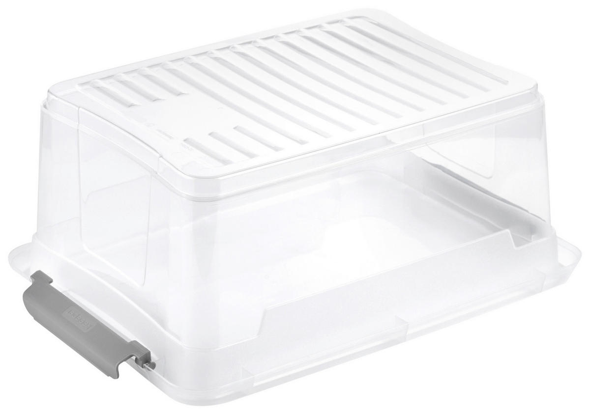 Aufbewahrungsbox transparent B/H/L: ca. 28,5x16x37,5 cm Clipbox_Leonie 11,4l - transparent (37,50/28,50/16,00cm)