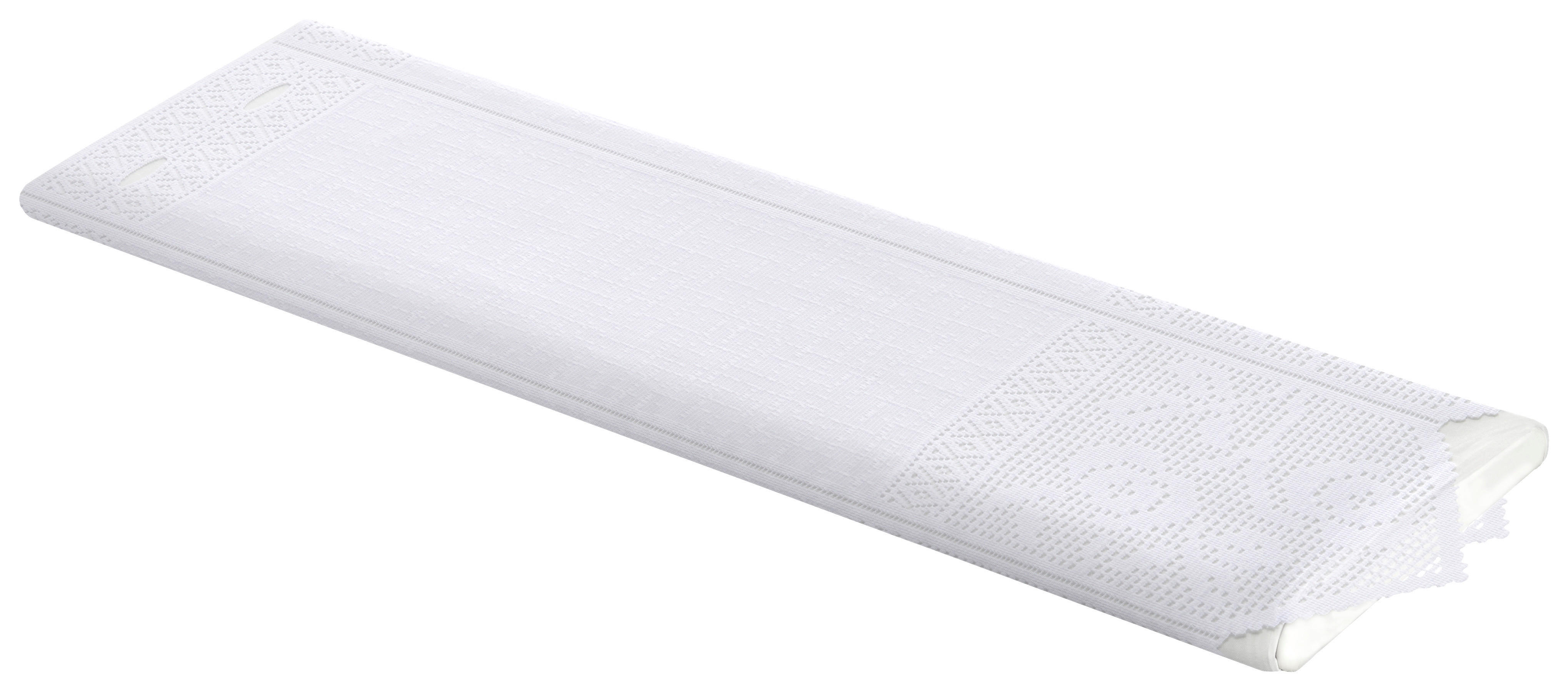 Scheibengardinen-Meterware weiß H: ca. 60 cm Scheibengardine - weiß (60,00cm)