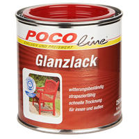 POCOline Acyl Buntlack feuerrot glänzend ca. 0,25 l Glanzlack_Acryl_2in1 250ml - feuerrot (250ml) - POCOline