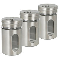Metaltex Gewürzstreuerset Inox silber Edelstahl H/D: ca. 8x5 cm Inox - klar/silber (5,00/8,00cm) - Metaltex