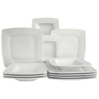 CreaTable Tafelservice Victoria weiß Porzellan 12 tlg. Victoria - weiß (0,00cm) - CreaTable