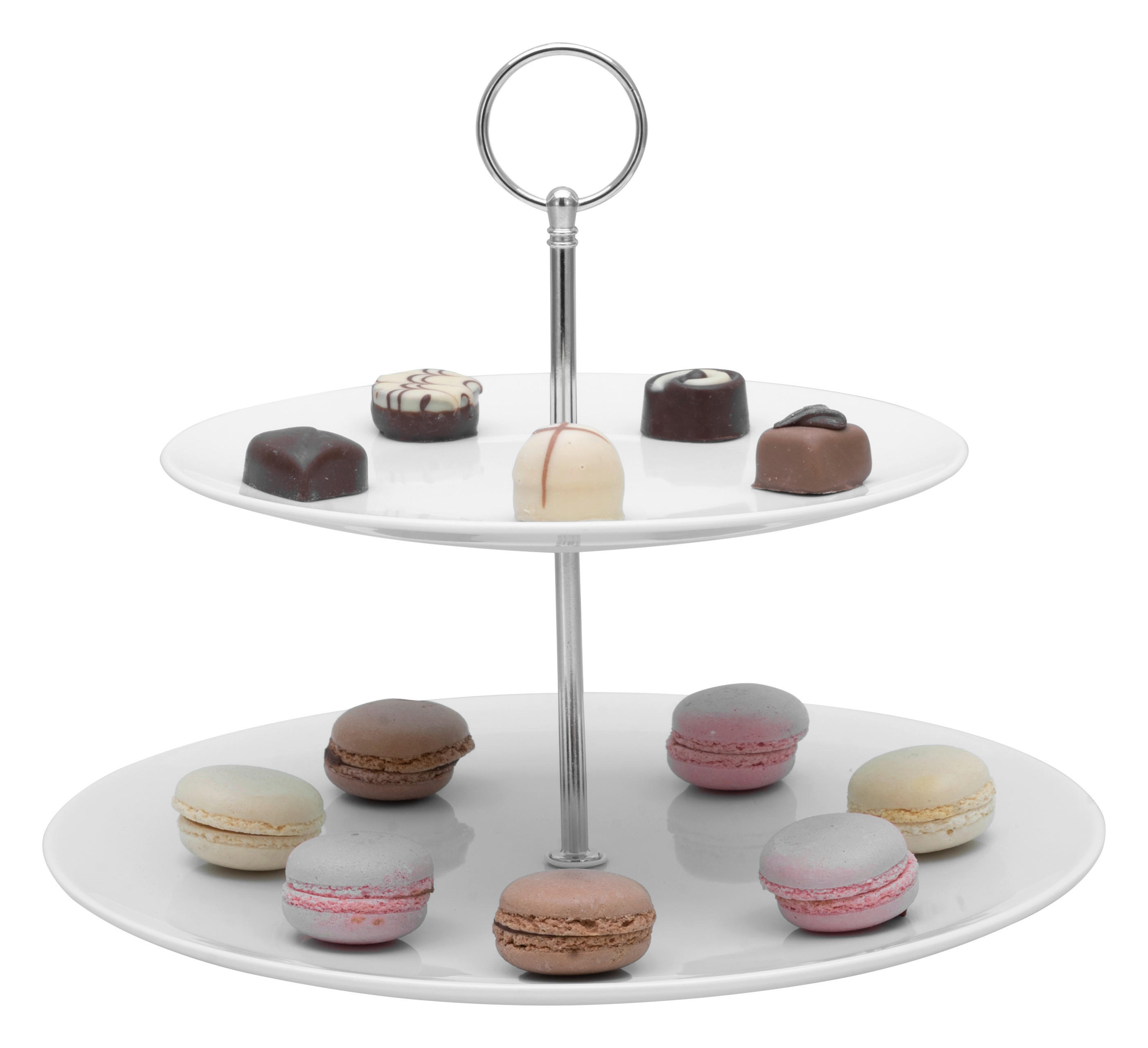 CreaTable Etagere Universal weiß Porzellan H: ca. 25 cm Universal - weiß (25,00cm) - CreaTable