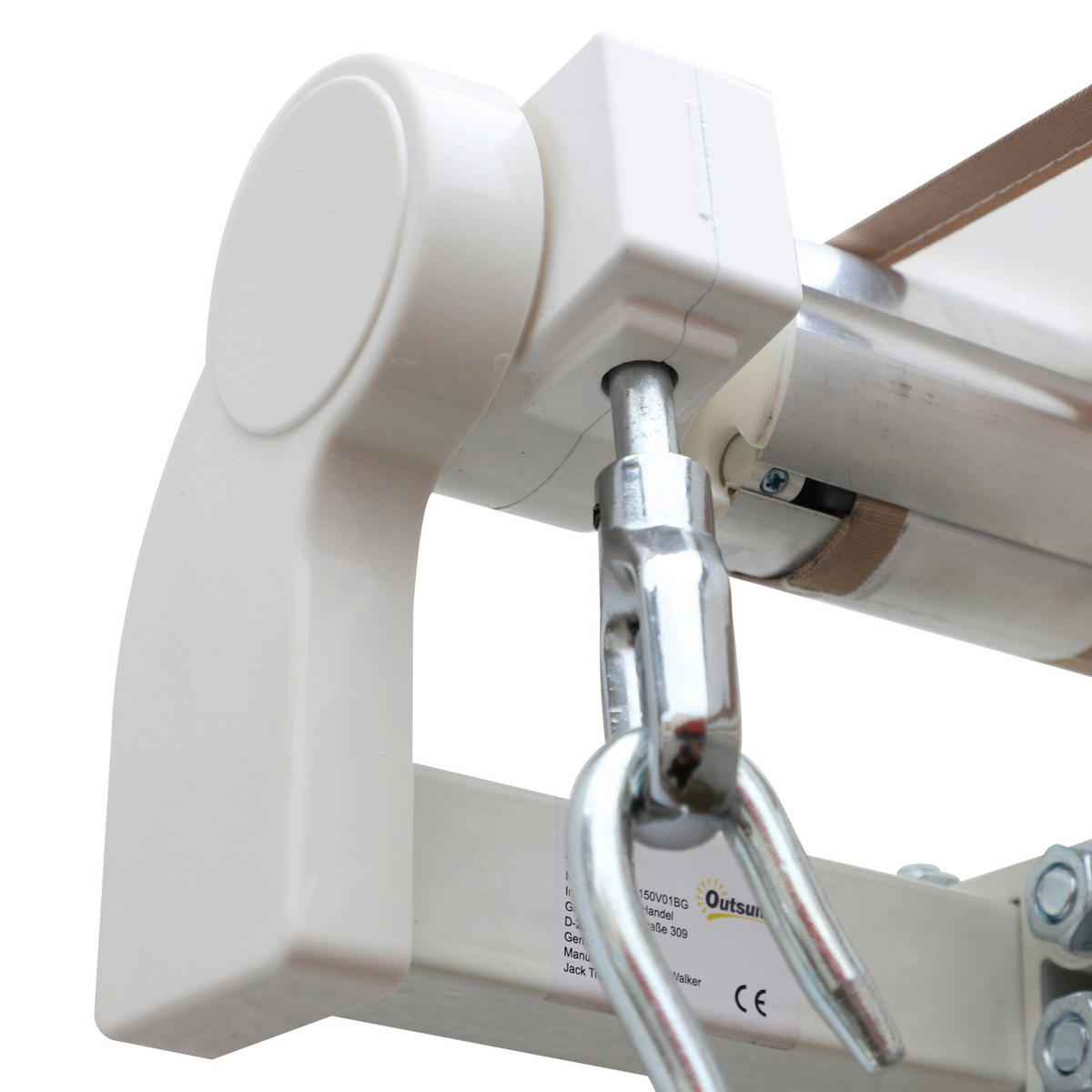 Outsunny Markise beige Markise - beige/weiß - Outsunny