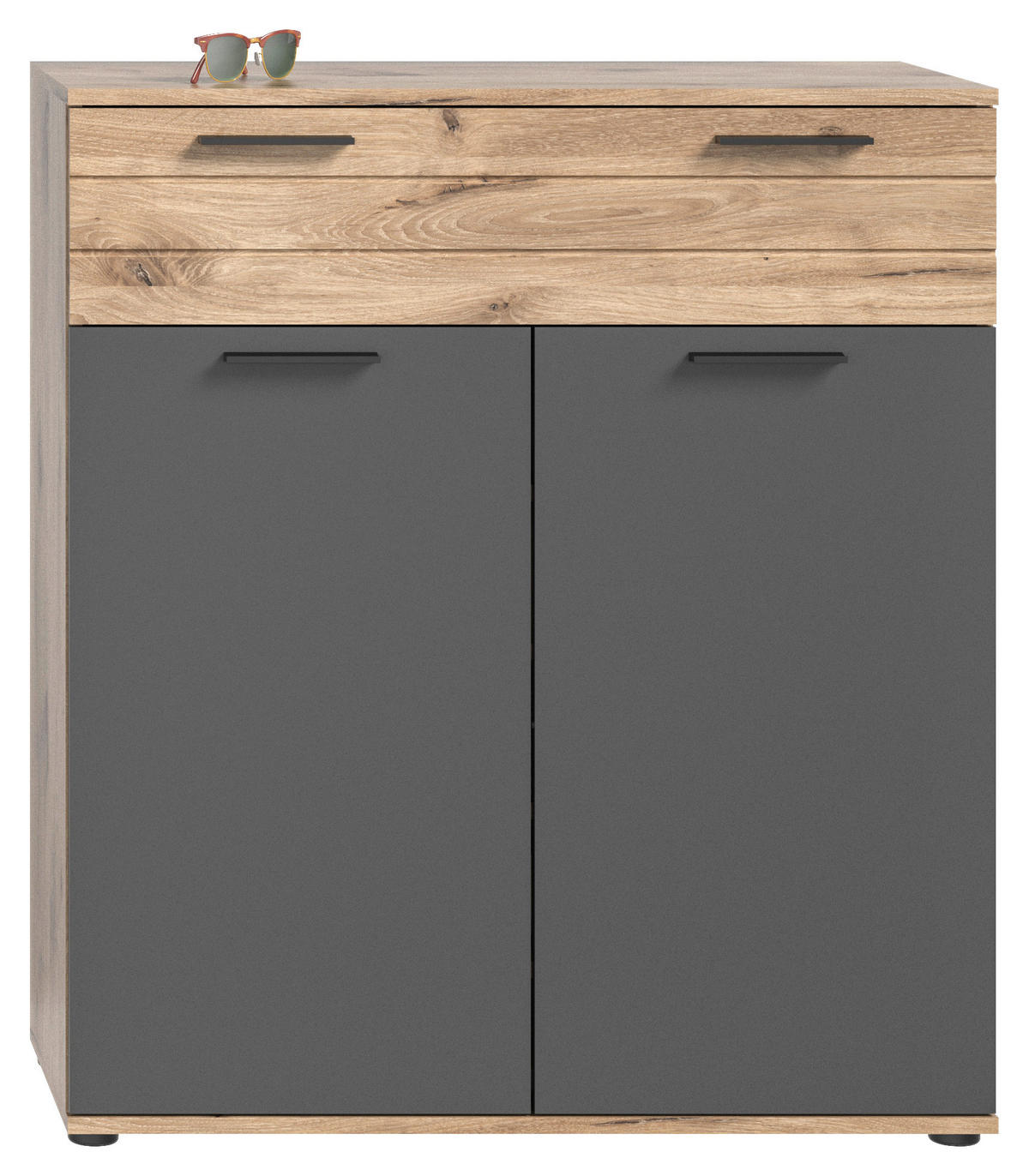 Schuhkommode Mason Nox Oak Nachbildung dunkelgrau B/H/T: ca. 90x104x37 cm Mason - dunkelgrau (90,00/104,00/37,00cm)
