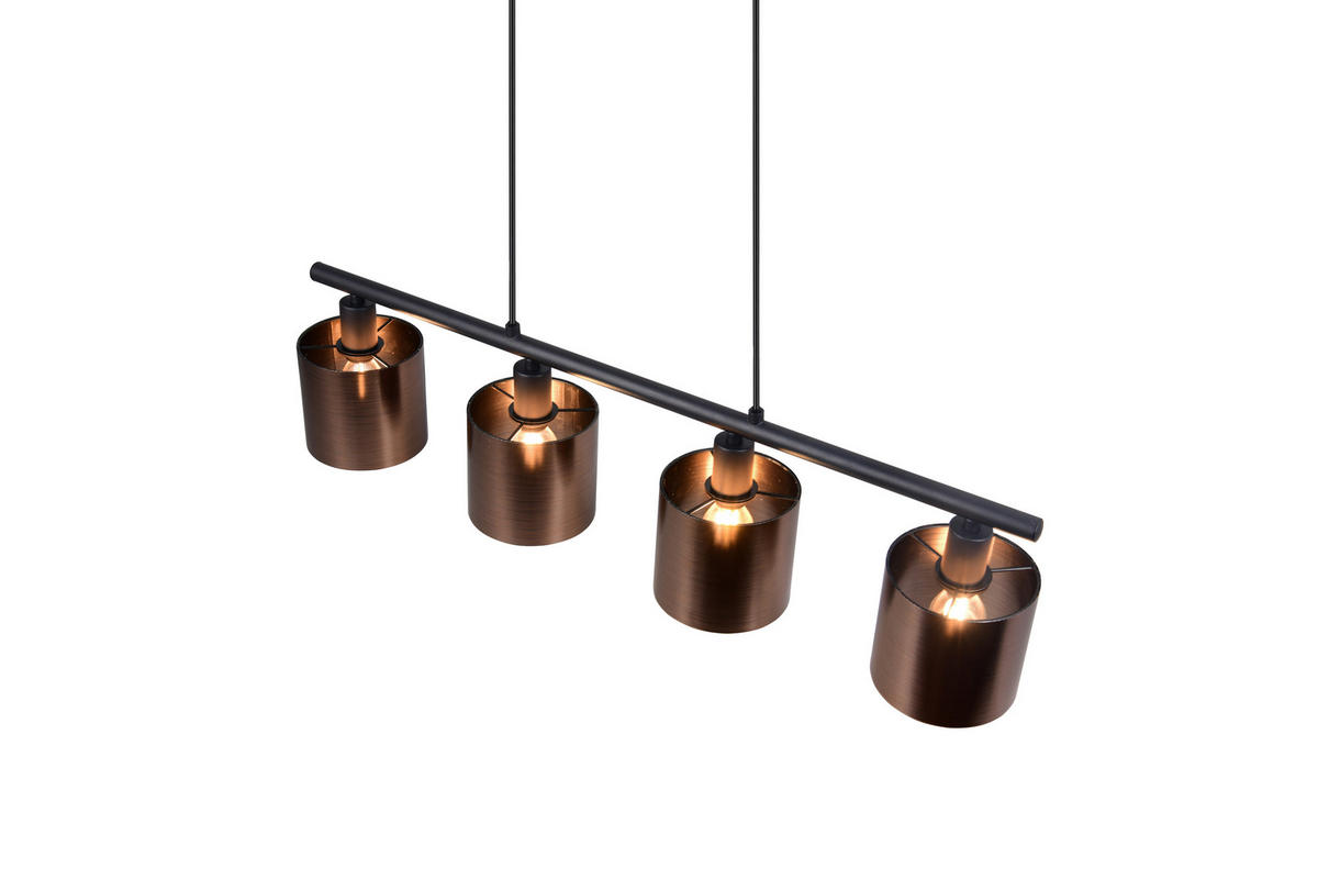 Reality Pendelleuchte Jason bronze Metall B/H/T: ca. 75x15x12 cm E14 4 Brennstellen Jason - bronze (75,00/15,00/12,00cm) - Reality