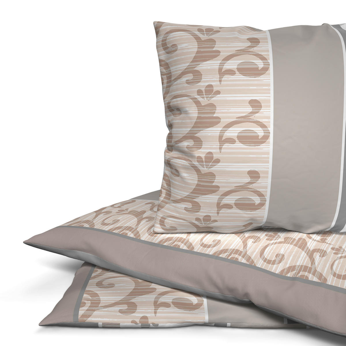 Baumwoll Bettwäsche Renforce Bettwäsche_Renforce Ranke - beige (135,00/200,00cm)