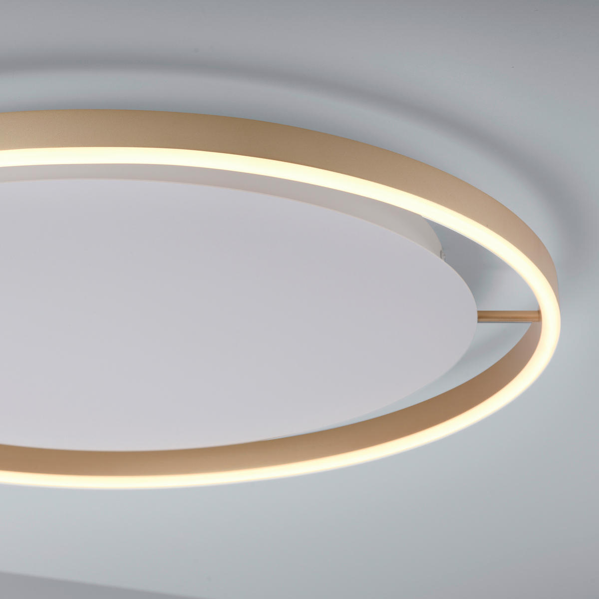 Just Light LED-Deckenleuchte RITUS 15392-60 messing weiß Metall H/D: ca. 5,3x58,5 cm 1 Brennstellen RITUS - messing/weiß (58,50/5,30cm) - Just Light