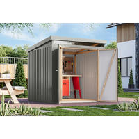 Karibu Gartenhaus Indra 2 grau B/H/T: ca. 206x213x206 cm Indra 2 - grau (206,00/213,00/206,00cm) - Karibu