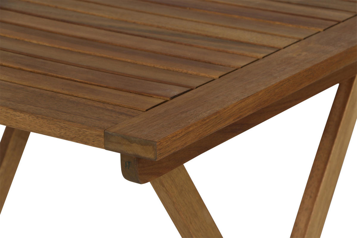 Gardamo Gartenmöbelauflage ALMERIA braun Akazie B/H/L: ca. 60x72x60 cm ALMERIA - braun (60,00/60,00/72,00cm) - Gardamo