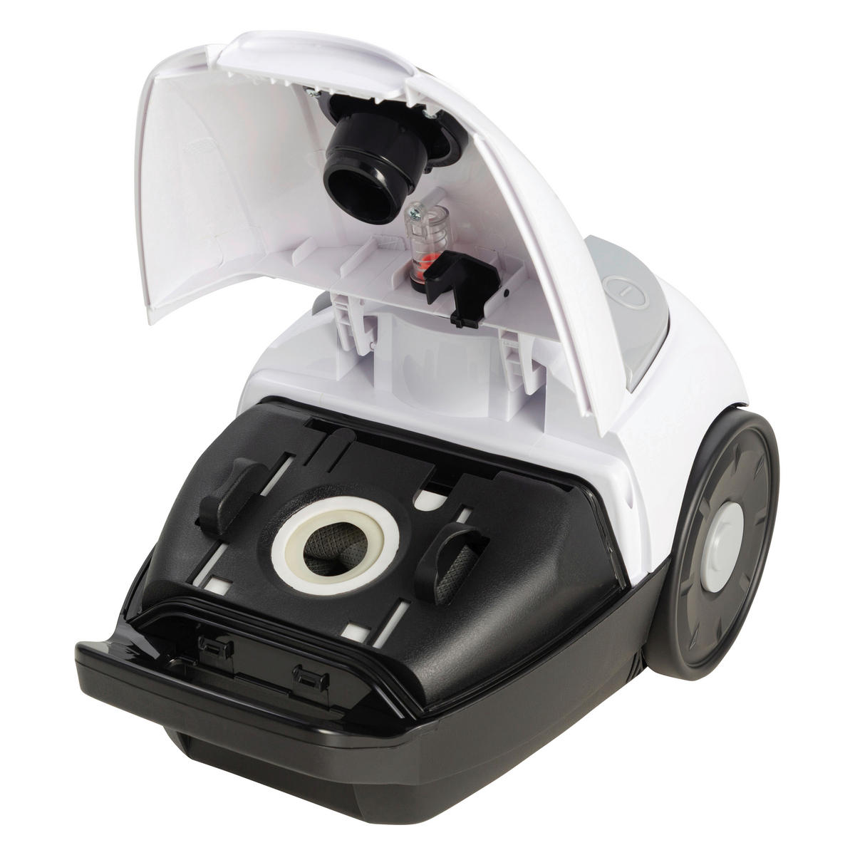 Bodenstaubsauger silber weiß schwarz Kunststoff B/H/L: ca. 27,5x22,4x38,8 cm Bodenstaubsauger_Atlas - weiß/schwarz (38,80/27,50/22,40cm)