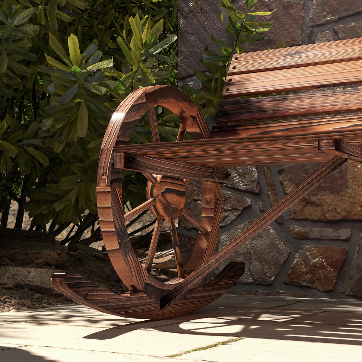 Outsunny Schaukelbank grau Holz B/H/L: ca. 88x105x74 cm Schaukelbank - grau (74,00/88,00/105,00cm) - Outsunny