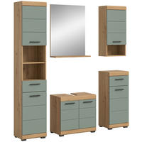 Badezimmer-Set Scout Eiche Artisan Nachbildung salbei Nachbildung B/H/T: ca. 164x191x34 cm Scout - Eiche/salbei (164,00/191,00/34,00cm) - xonox.home