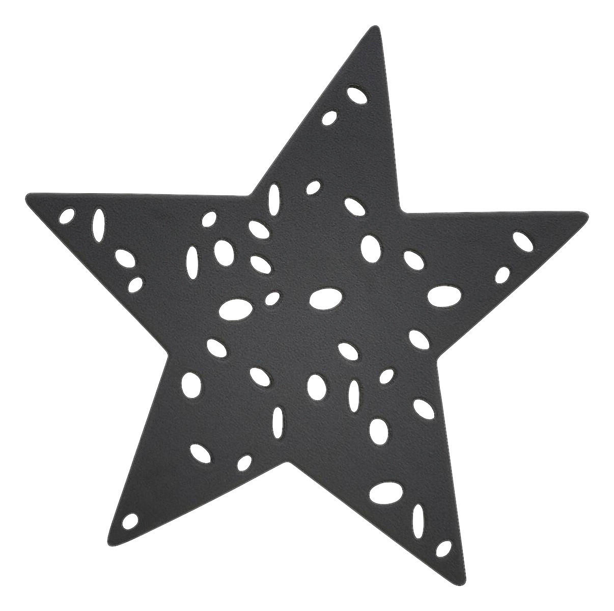 Wanneneinlage anthrazit Kunststoff Anti-Rutsch-Figur_Stern_6erSet anth - anthrazit (11,00/13,00cm) - Acus