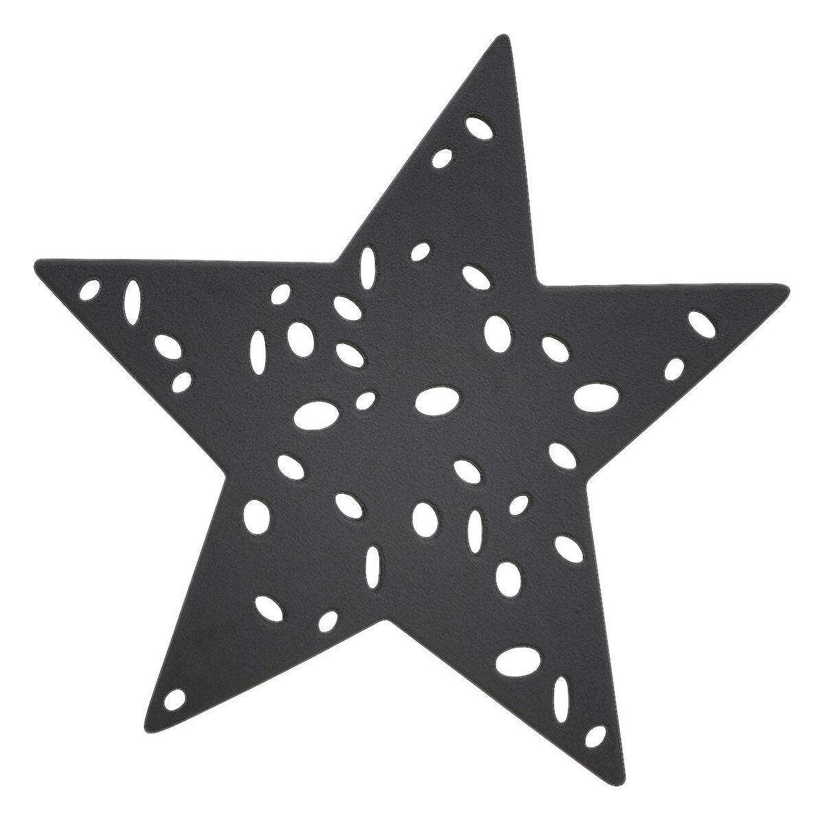 Wanneneinlage anthrazit Kunststoff Anti-Rutsch-Figur_Stern_6erSet anth - anthrazit (11,00/13,00cm) - Acus