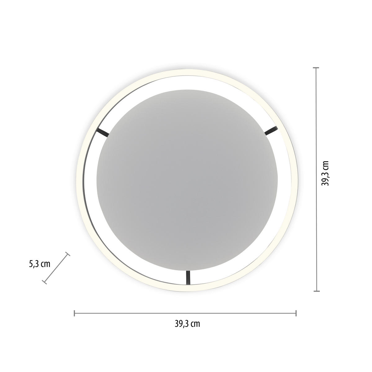 Just Light LED-Deckenleuchte RITUS 15391-13 weiß anthrazit Metall H/D: ca. 5,3x39,3 cm 1 Brennstellen RITUS - weiß/anthrazit (39,30/5,30cm) - Just Light