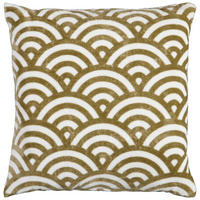 Dekokissen Flanell Flanellkissen_XL Bogen 60x60cm - weiß/taupe (60,00/60,00cm)