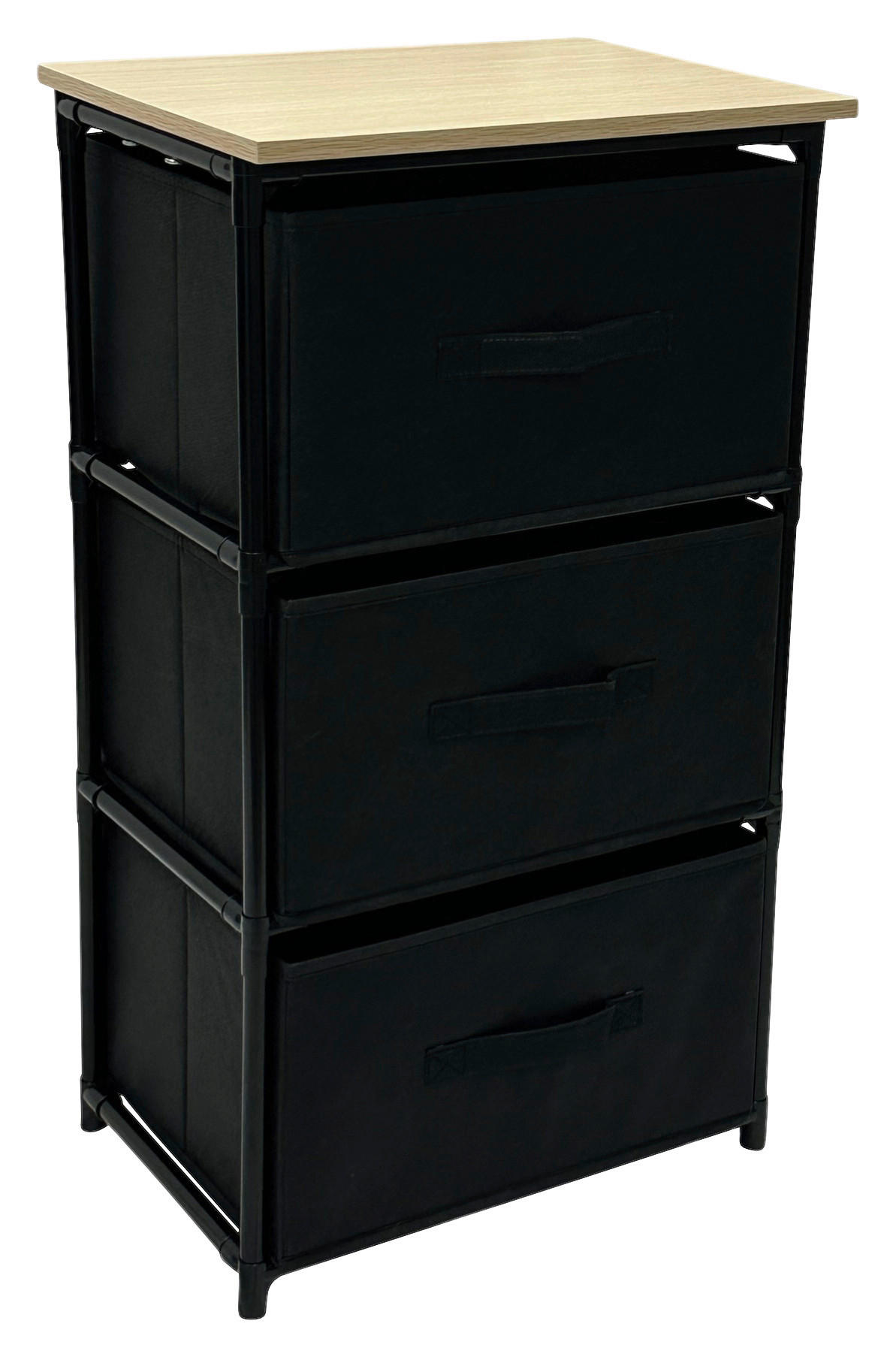 Regal schwarz MDF B/H/L: ca. 40x68x30 cm Aufbewahrungsregal - natur/schwarz (30,00/40,00/68,00cm)