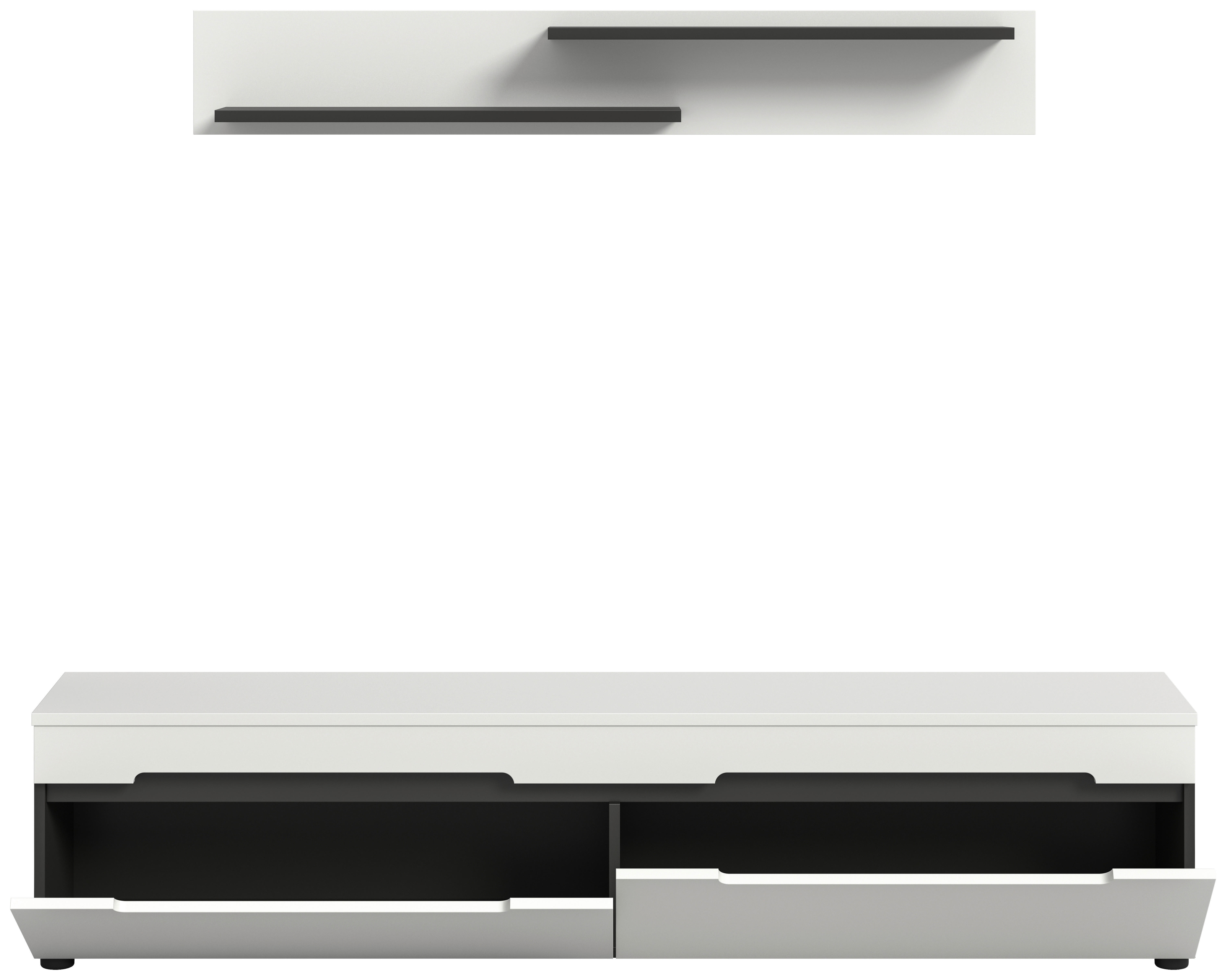 Thumbnail - Lowboard Canu basaltgrau weiß B/H/T: ca. 170x38x33 cm