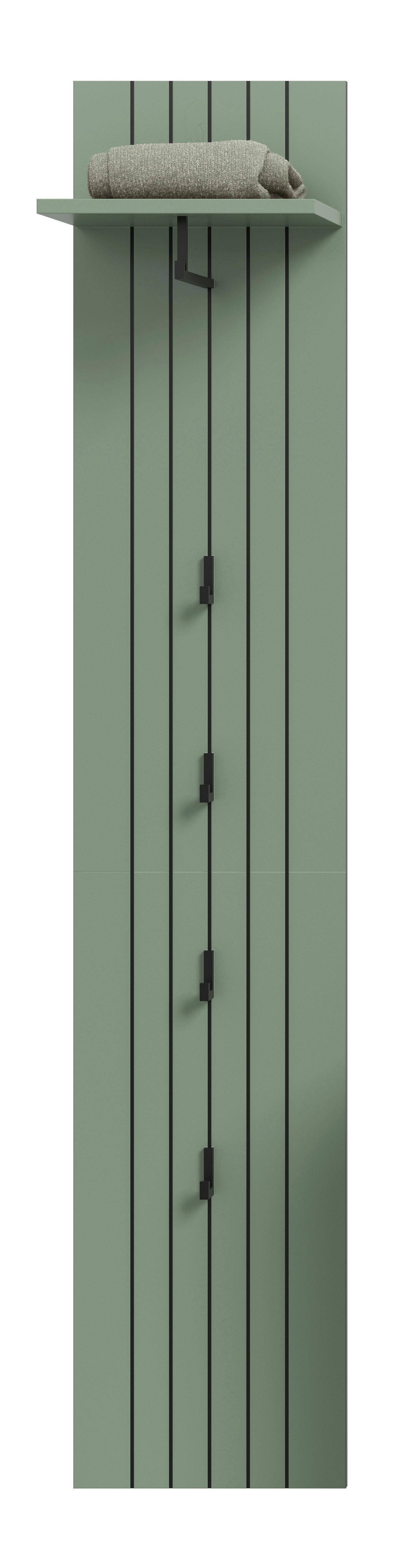 Garderobenpaneel STATION grün B/H/T: ca. 31x160x27 cm STATION - grün (31,00/160,00/27,00cm) - xonox.home