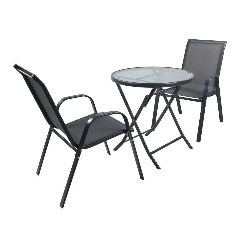 Thumbnail - VCM Gartensitzgruppe Sonlas anthrazit Glas B/H/L: ca. 70x89x70 cm