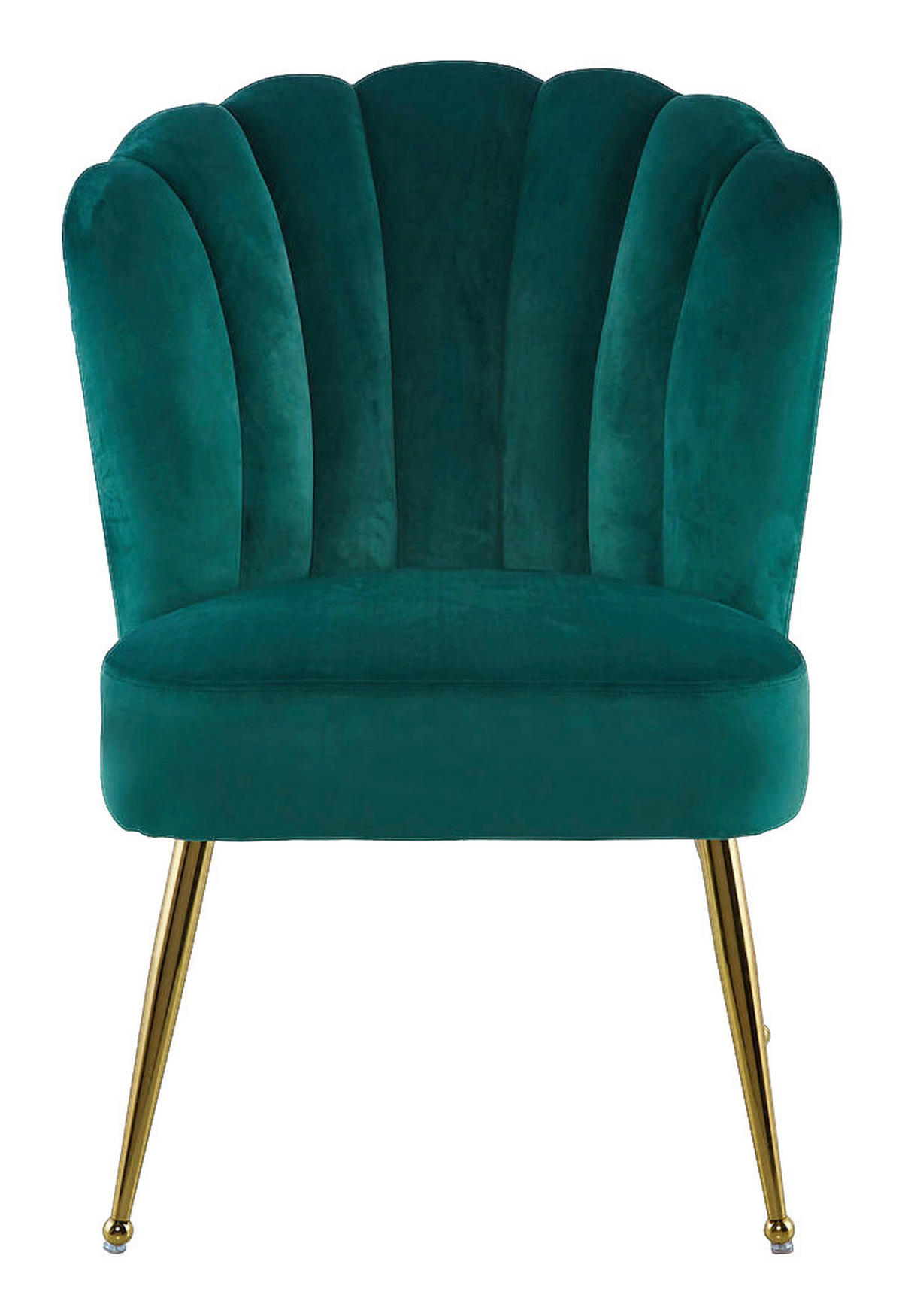 Stuhl Pippa 101 grün Microfaser B/H/T: ca. 67x87x70 cm Pippa 101 - gold/grün (67,00/87,00/70,00cm) - 360 Living