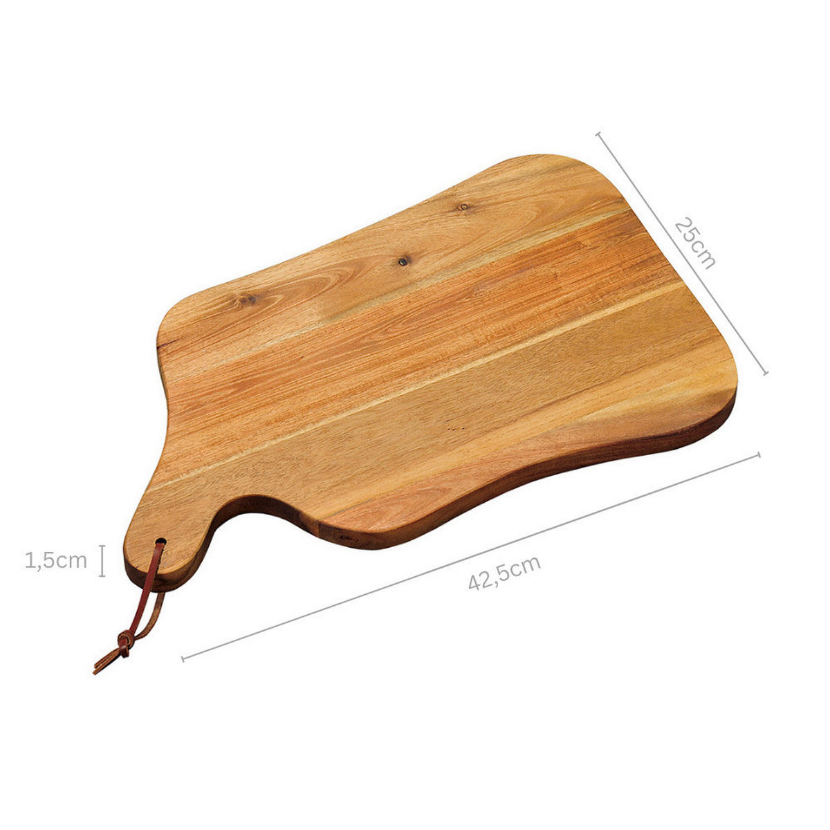 Kesper Tranchierbrett braun Akazie B/H/L: ca. 25x42,5x15 cm Tranchierbrett - braun (15,00/25,00/42,50cm) - Kesper