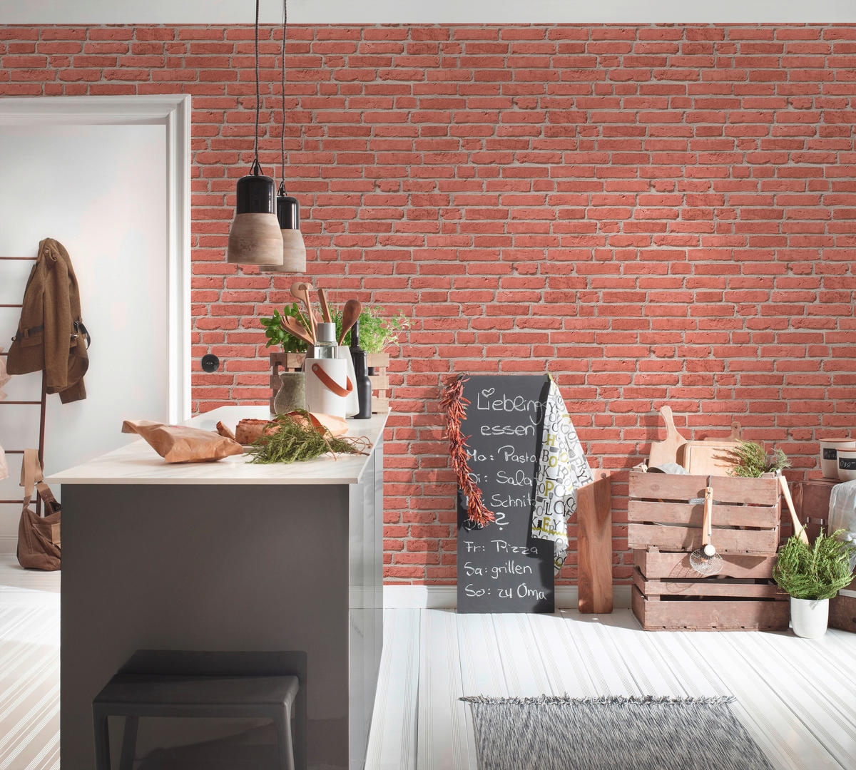 A.S.Creation Vliestapete Best of Wood`n Stone 2nd Edition Steine rot B/L: ca. 53x1005 cm Best of Wood`n Stone 2nd Edition - rot (53,00/1005,00cm) - A.S.Creation