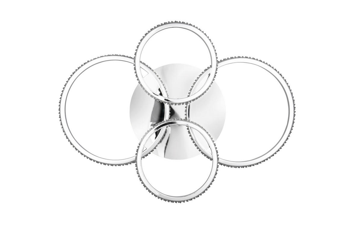 Reality LED-Deckenleuchte Chrom Metall B/H/L: ca. 8,5x49,5x65,5 cm LED-Deckenleuchte_Cires - Chrom (65,50/8,50/49,50cm) - Reality