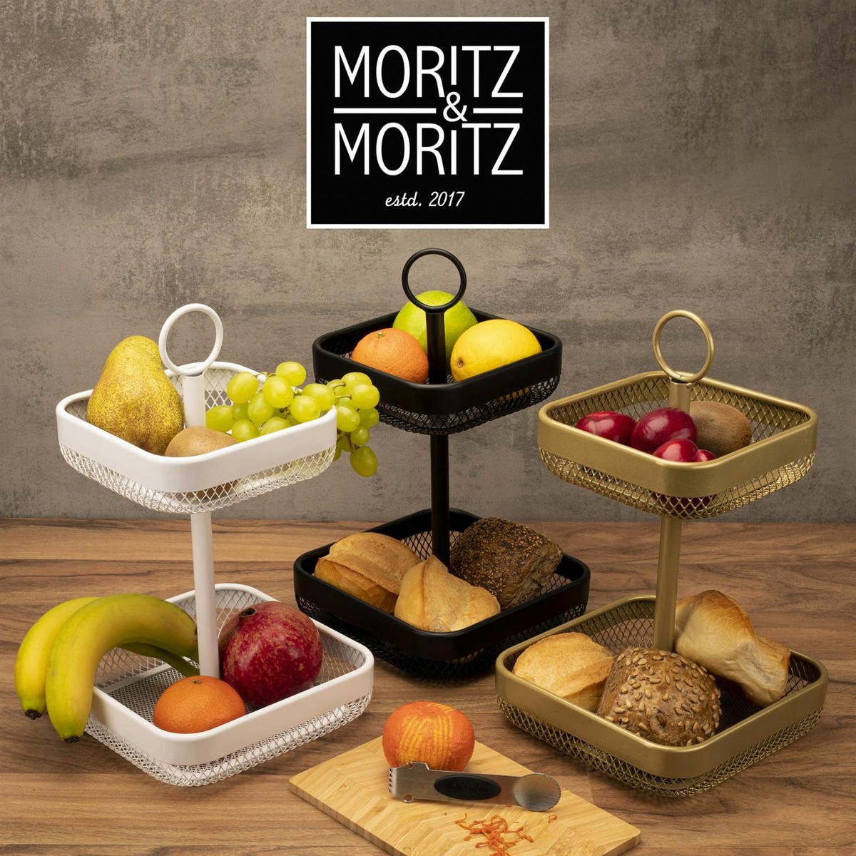 Moritz & Moritz Etagere gold Metall H: ca. 35,5 cm Etagere_2-stufig - gold (35,50cm) - Moritz & Moritz