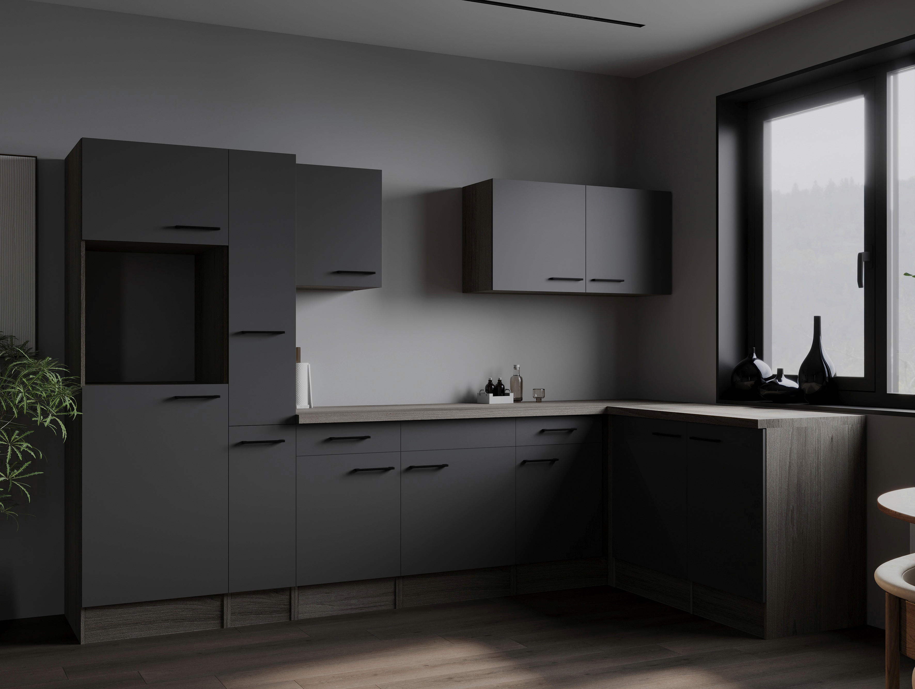 Winkelküche Oliver B/H/T: ca. 310x205x172 cm Oliver - Eiche/grau (310,00/205,00/172,00cm) - Respekta