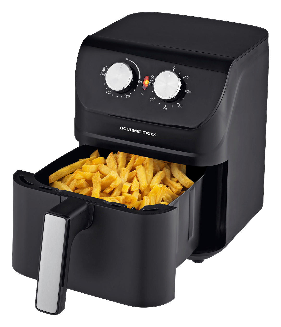 GOURMETmaxx Heißluftfritteuse 14578 schwarz Kunststoff B/H/T: ca. 24x30x35 cm ca. 4 l Heißluftfritteuse 14578 - schwarz (24,00/30,00/35,00cm) - GOURMETmaxx