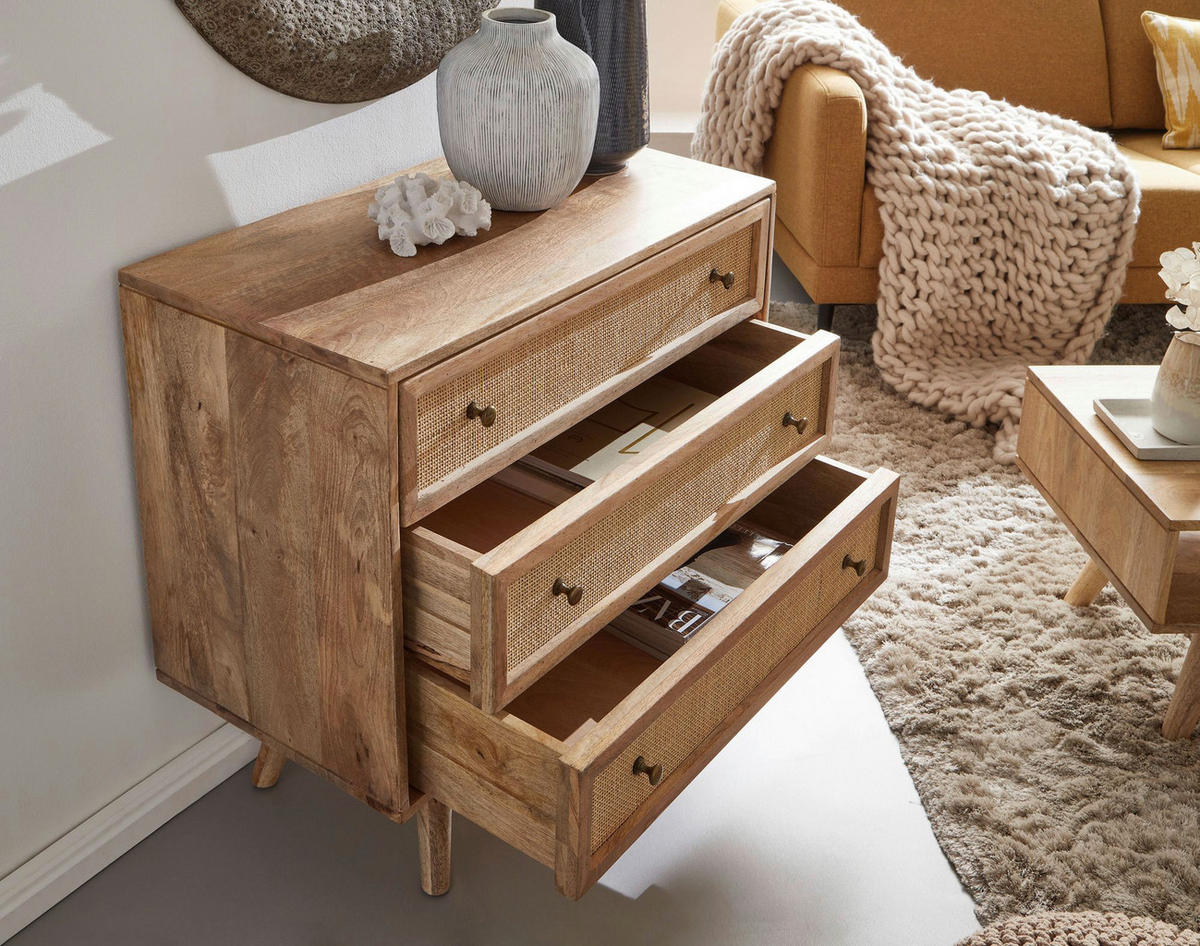 Sideboard natur B/H/T: ca. 80x75x40 cm Sideboard - natur (80,00/75,00/40,00cm) - Wohnling