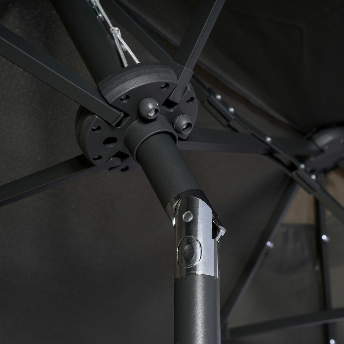 Outsunny Doppelseitiger Sonnenschirm grau Polyester B/H/L: ca. 150x219x295 cm Doppelseitiger_Sonnenschirm - grau (295,00/150,00/219,00cm) - Outsunny