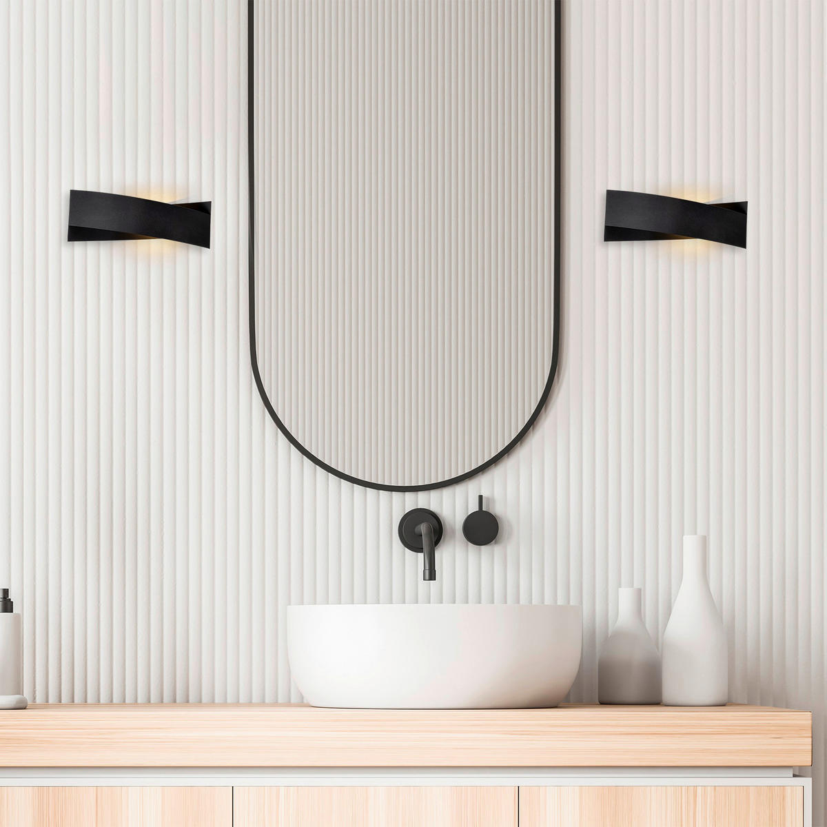 Opviq Wandleuchte Finsternis schwarz Metall B/H/T/L/D: ca. 10x11x10x31x10 cm G9 1 Brennstellen Finsternis - schwarz (31,00/10,00/11,00cm) - Opviq