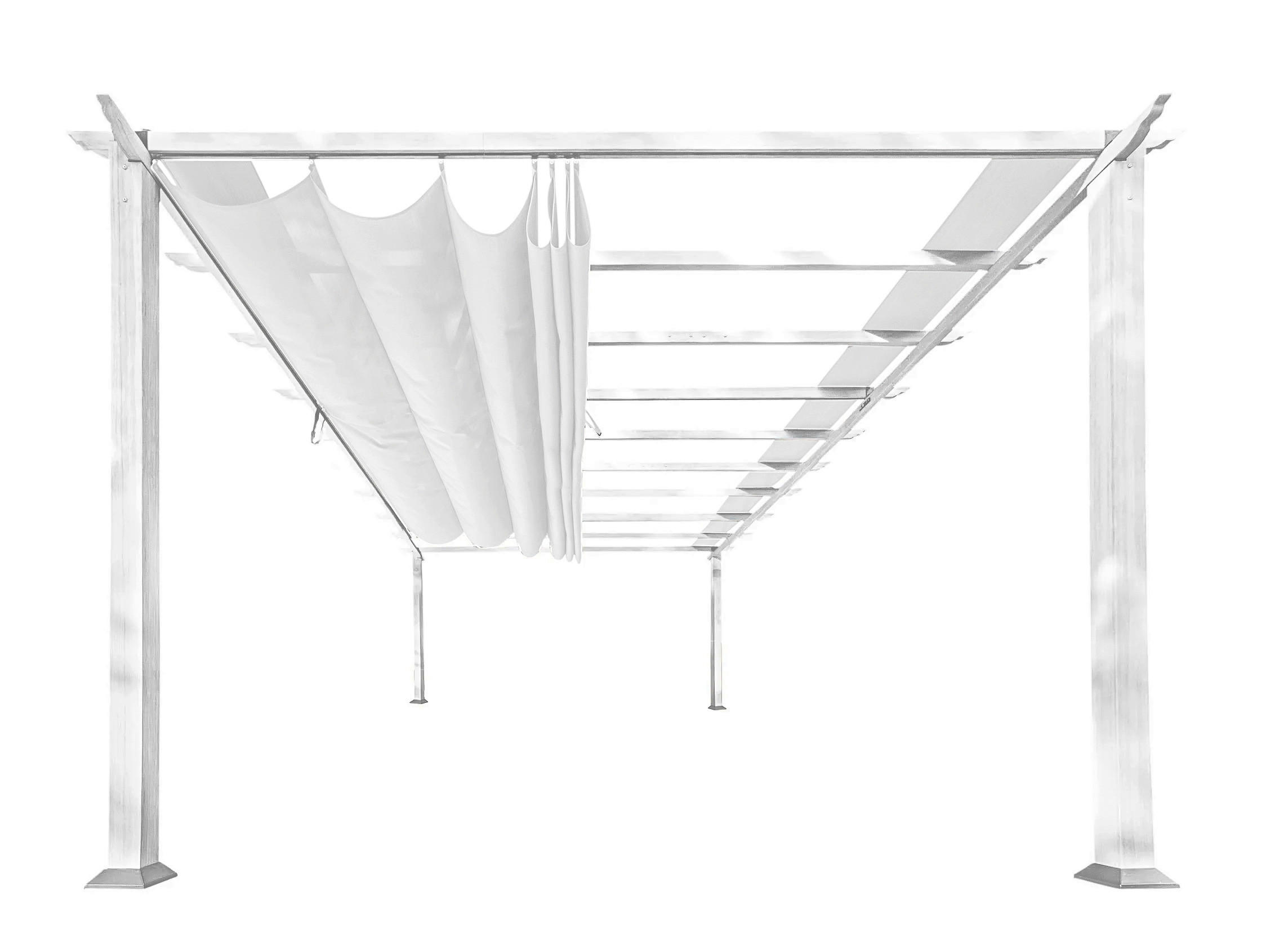 Paragon Outdoor Pavillon Florenz weiß Metall B/H/L: ca. 505x236x350 cm