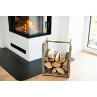 Westmann Kaminholzregal Porthos schwarz B/H/L: ca. 40x120x20 cm Porthos - schwarz (20,00/40,00/120,00cm) - Westmann