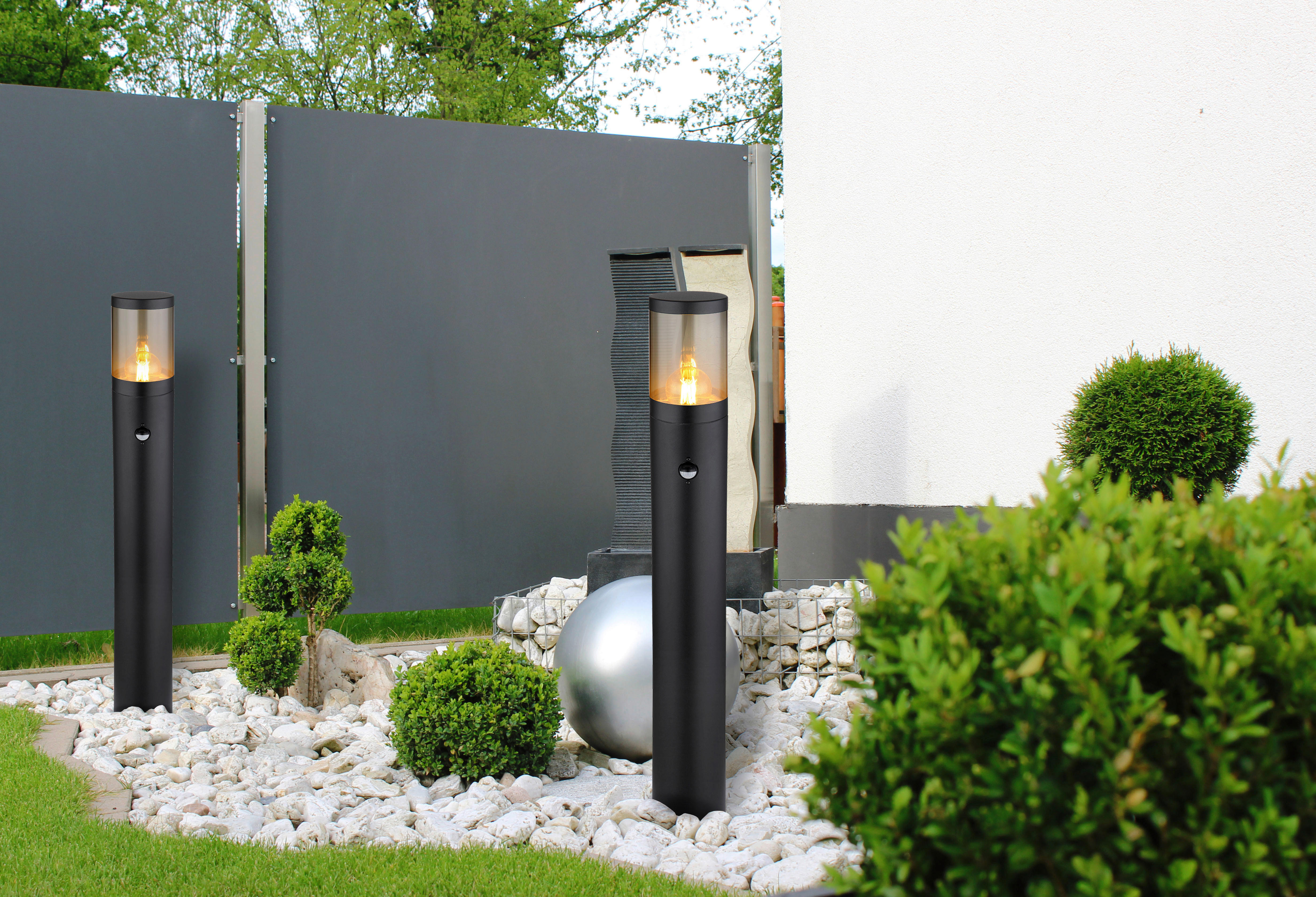 Außenleuchte schwarz H/D: ca. 80x14 cm XELOO - schwarz (14,00/80,00cm) - GLOBO