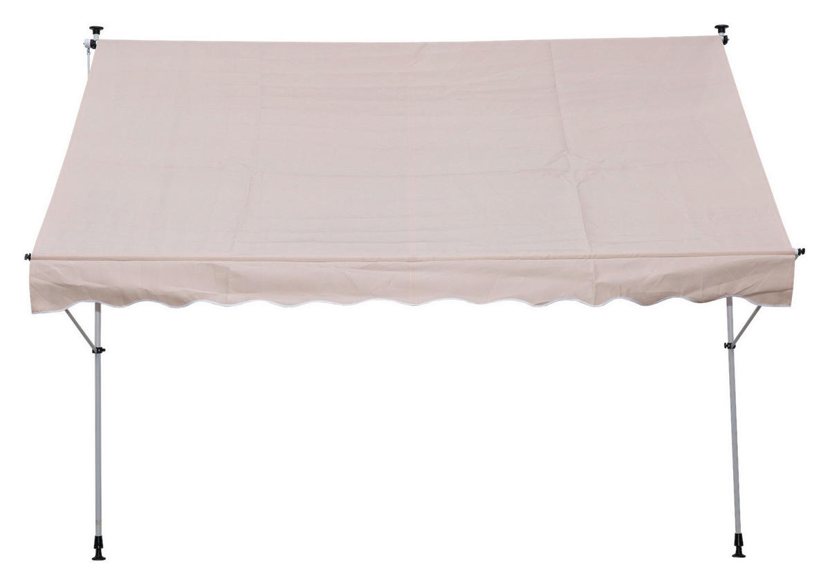 Klemm-Markise beige B/H/L: ca. 300x280x150 cm Klemmmarkise - beige (150,00/300,00/280,00cm) - Outsunny