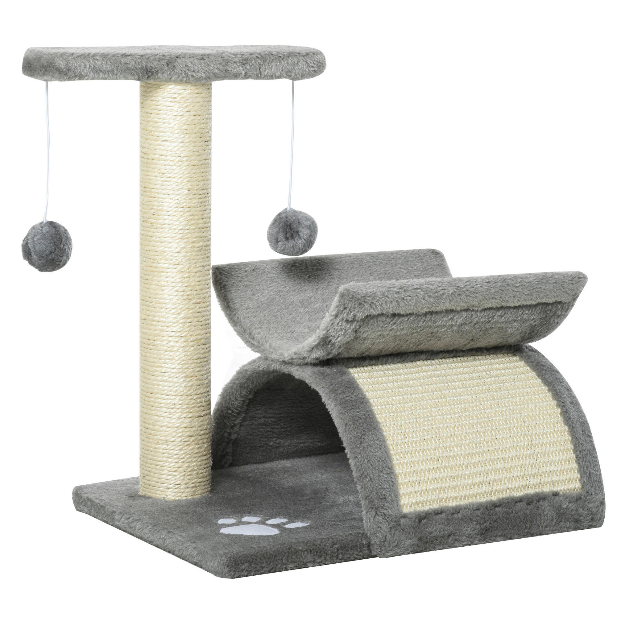 PawHut Katzenkratzbaum hellgrau Spanplatte B/H/L: ca. 30x43x40 cm Katzenkratzbaum - hellgrau (40,00/30,00/43,00cm) - PawHut