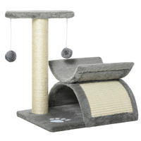 PawHut Katzenkratzbaum hellgrau Spanplatte B/H/L: ca. 30x43x40 cm Katzenkratzbaum - hellgrau (40,00/30,00/43,00cm) - PawHut