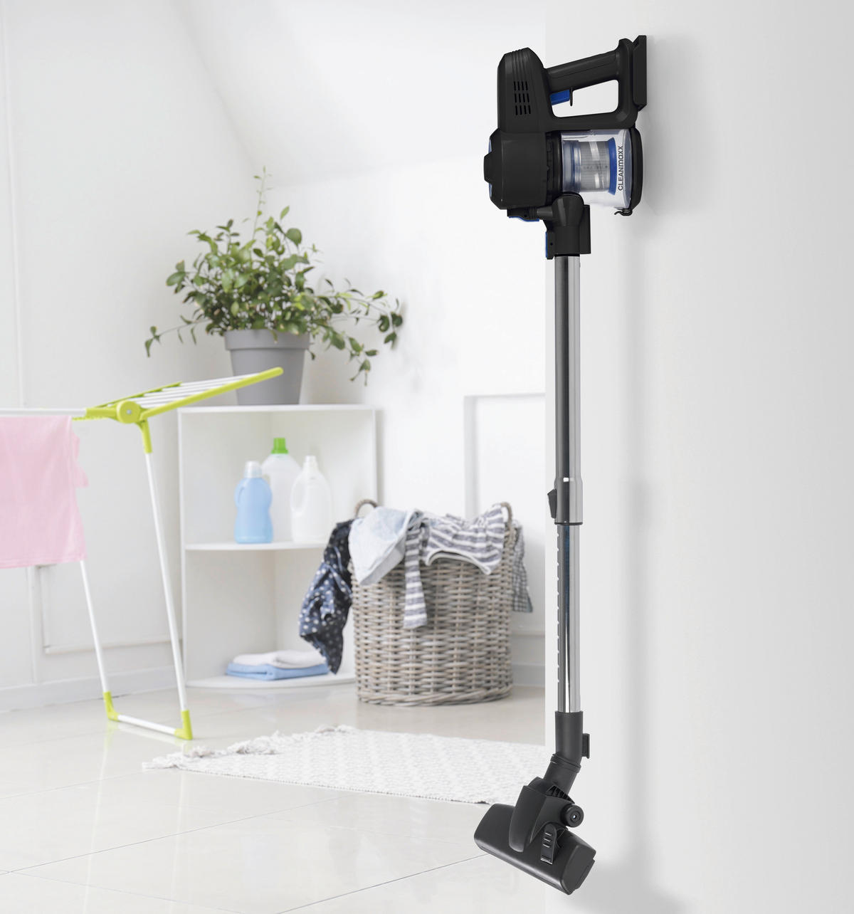 CLEANmaxx Handstaubsauger schwarz blau Kunststoff Metall B/H/L: ca. 12,5x22x30,5 cm Handstaubsauger 12401 - blau/schwarz (30,50/12,50/22,00cm) - CLEANmaxx