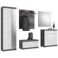 Garderobe SCOUT Rauchsilber Nachbildung weiß Hochglanz B/H/T: ca. 272x197x40 cm SCOUT - weiß (272,00/197,00/40,00cm) - xonox.home